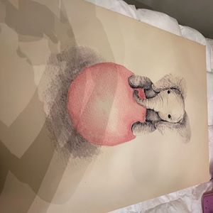 cute elephant wall art